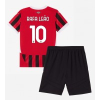 Echipament fotbal AC Milan Rafael Leao #10 Tricou Acasa 2024-25 pentru copii maneca scurta (+ Pantaloni scurti)